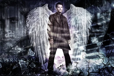 DeviantArt: More Like Supernatural Wallpapers Featuring Castiel By ...