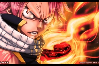 Image   Fire pink hair fairy tail natsu angry anime anime boys ...