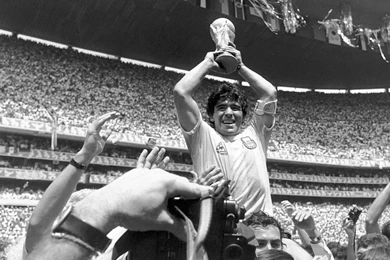 Download Diego Maradona Cheers World Cup Win Wallpapers For Samsung ...