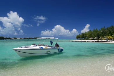 Mauritius / Mauritius / Schiff Wallpapers Speedboat Am Strand