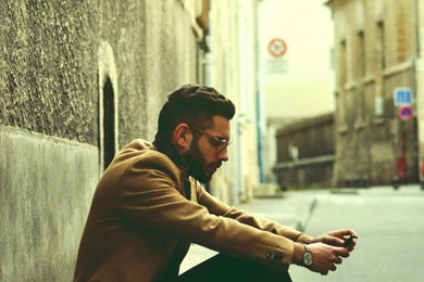 Download Wallpapers 3840x1200 Man, Model, Hipster, Street, City ...