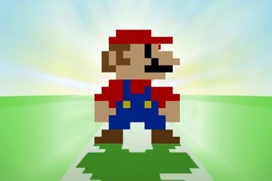 Mario 8bit Shadow iPhone 5 Wallpapers (640x1136)