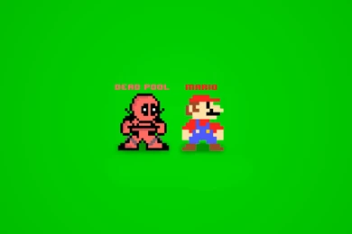 Deadpool And Mario 8bit By Binary Map On DeviantArt