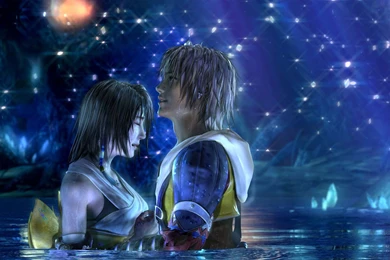 Final Fantasy Romantic Love Scene Tidus And Yuna Wallpapers ...