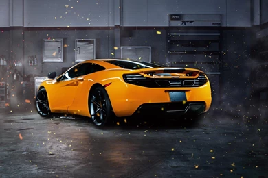 McLaren, Car, McLaren MP4 12C, Orange, Effects, Supercars ...