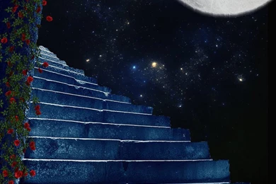 Moonlight Stairs Premade Backgrounds By SusanaDS Stocks On DeviantArt
