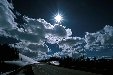 Sky: Moonlight Beauty Light Clouds Sky Moon Night Nature Roads ...