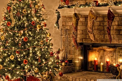 Artistic Christmas Night Wallpapers