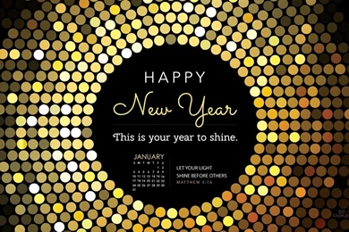 January 2016   Year To Shine Desktop Calendar  Free January Wallpapers