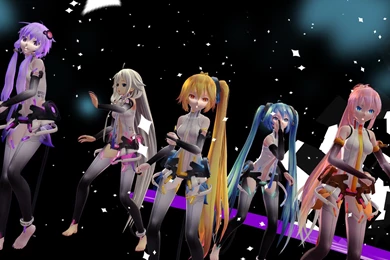 MMD)Miku,IA,Luka,Neru,Yukari   Ikkitousen/ Ia Tyan   YouTube