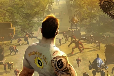 Download Wallpapers 3840x1200 Serious Sam, Samuel Stone, Monsters ...