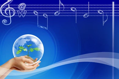 Hands, The Earth, The Blue Background Images  free Pictures