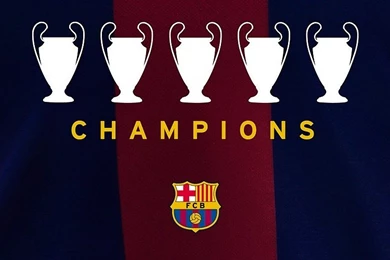 Download 1920x1080 FC Barcelona 2015 Five UCL Champions Wallpapers