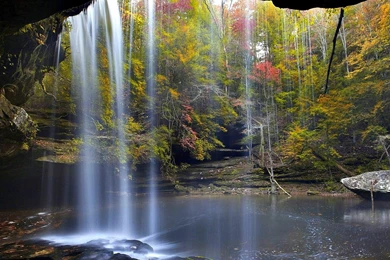 Waterfalls Waterfalls La Canters Falls Flowing Water Rocks ...