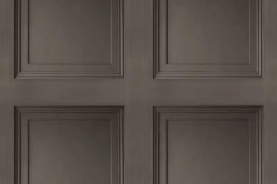 Contempoary Faux Paneling Brown Wainscot Wallpapers