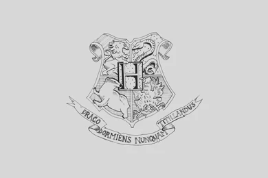 Minimalistic Harry Potter Grayscale Crests White Backgrounds Mascot ...