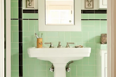 What Is The Best Wallpapers To Go With These Green Tiles And What ...