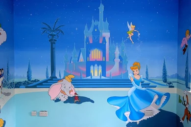 Children Free Wallpapers Photos: Disney Princess Wall Mural