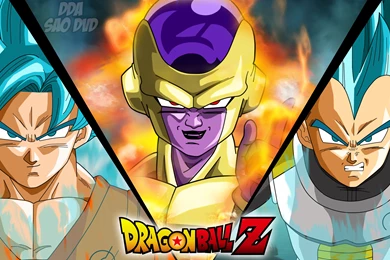 Goku And Vegeta SSJ God SSJ Vs Golden Freeza Computer Wallpapers ...