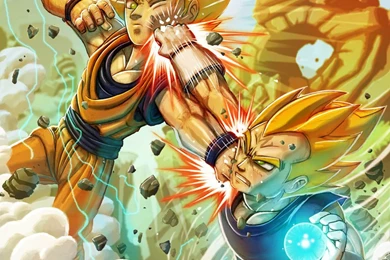 War Goku Vs Vegeta Wallpapers