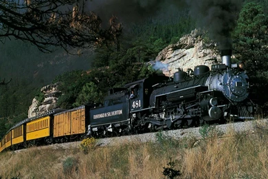 Download Wallpapers Steam Locomotive In The Mountains (1600 X 1200 ...