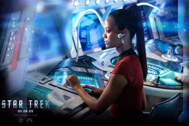 Star Trek 2009 Uhura, Free Star Trek Computer Desktop Wallpapers