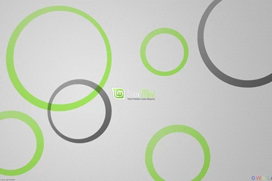 Green And Gray Circles, Linux Mint Wallpapers
