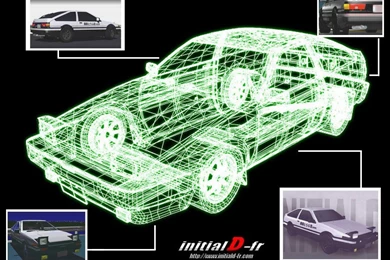 Download The Initial D Wireframe Wallpaper, Initial D Wireframe ...