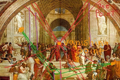 School Of Athens One And Two Point Perspective