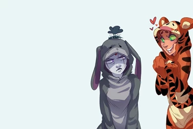 Eeyore Raven Starfire Teen Titans Tigger Wallpapers