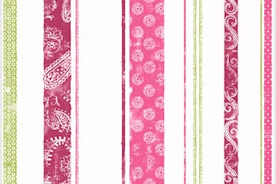 Paisley Stripes Pink Magenta And Green Wallpapers