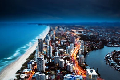 Tilt shift Cities Sea Wallpapers
