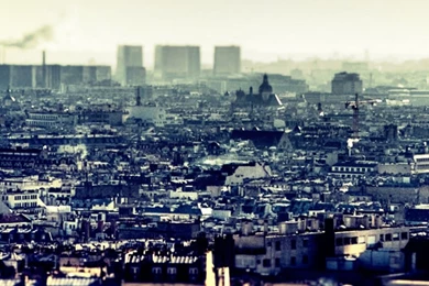 Tilt Shift Grey City Skyline Android Wallpapers Free Download