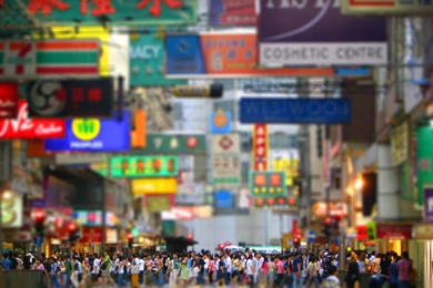 Snowy Village Tilt Shift Wallpapers