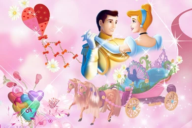 Cartoons Wallpapers   Cinderella And The Prince 1024x768 Wallpapers