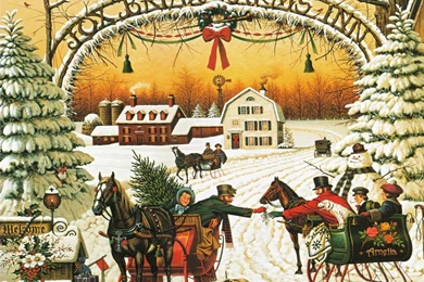 Old Fashioned / Vintage Christmas Wallpapers   Crazy Frankenstein