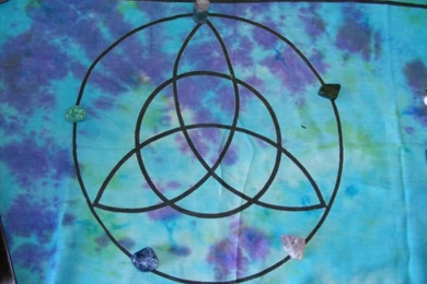 Triquetra W/ Flourite, Amazonite, Solidite, Rose Quartz, And Jade ...