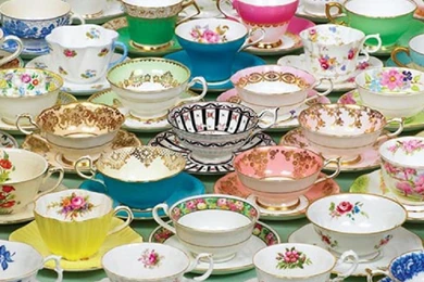 TEA CUPS WALLPAPER   (