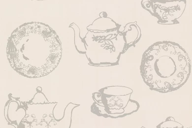 Designer Selection Tea Cup Wallpapers Cream / Taupe (01429TEACUP ...