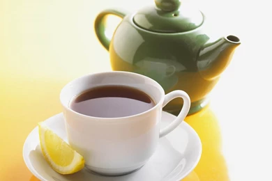 Cup Of Tea And Teapot   Food And Drink Wallpapers Image Featuring Tea