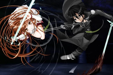 Sword Art Online Kirito And Asuna, Animated, Anime, 2560x1600 HD ...