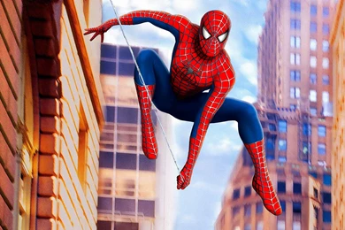 Spiderman In Action Widescreen Wallpapers