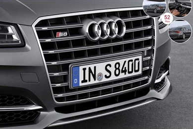 Audi S8 (2014) Daytona Grey Perl Effect Grill