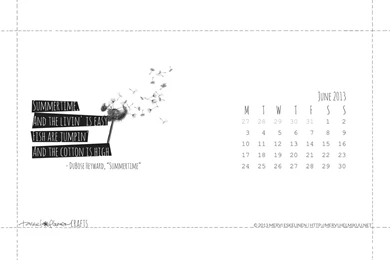 Free Printable And Desktop Wallpapers Calendar, June 2013   Mervi ...