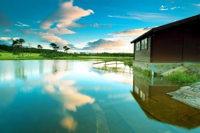 House At Lake Wallpapers