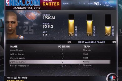 Official NBA 2K12 My Player Thread Page 537 Operation Sports ...