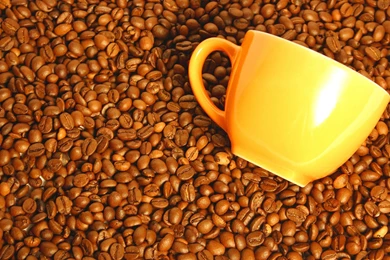 Download The Cup Of Coffee Beans Wallpaper, Cup Of Coffee Beans ...