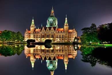 The New City Hall In Hanover, Germany   Desktop Wallpapers