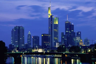 Download Wallpapers Nightlife In Frankfurt, Germany (1440 X 900 ...