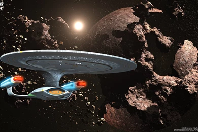 Star Trek USS Enterprise D NCC 1701 In Asteroid Field   Free Star ...